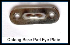  oblong base pad eye plates